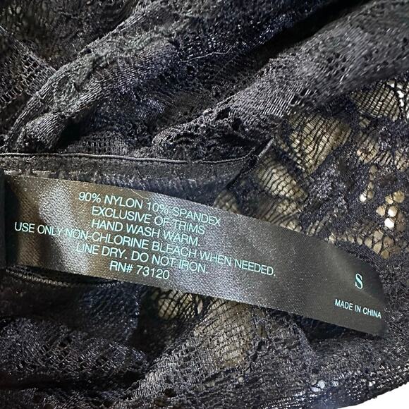 NWT Frederick's of Hollywood x Megan Fox Black lona Lace Ruffle Bandeau Bra SZ S - Picture 12 of 12